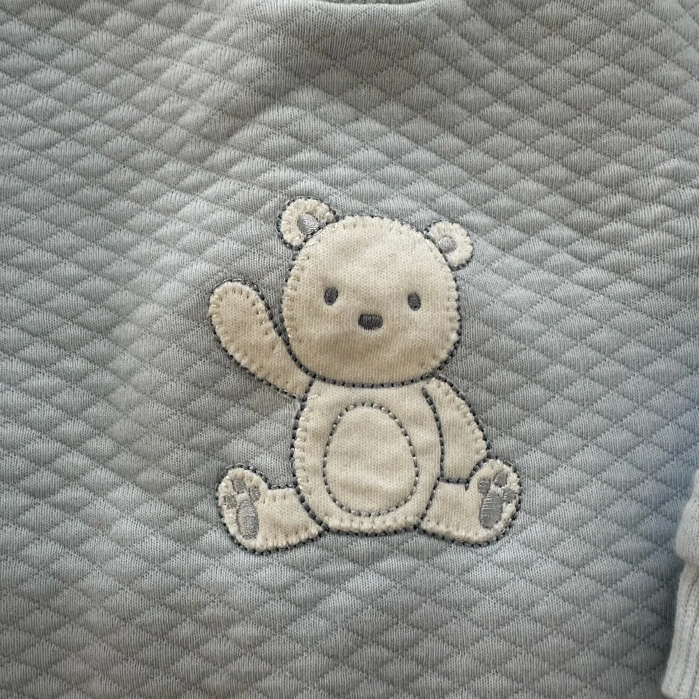 Little Me baby boy 2 piece set. Adorable Light Blue and Teddy bear size 6 months